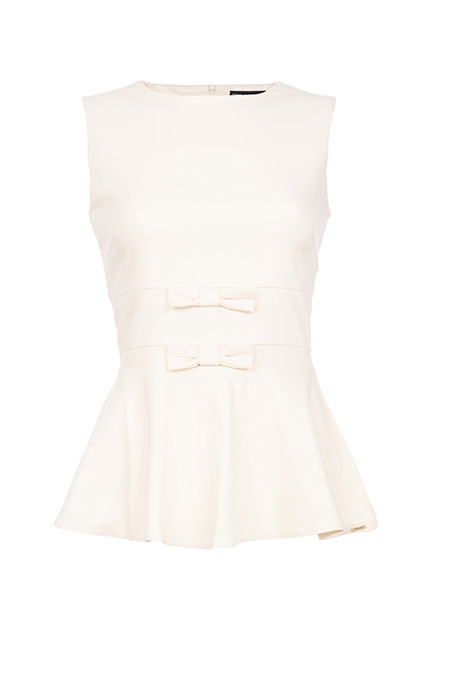 Top sa naglašenim strukom i ukrasnim mašnama Tiffany Production